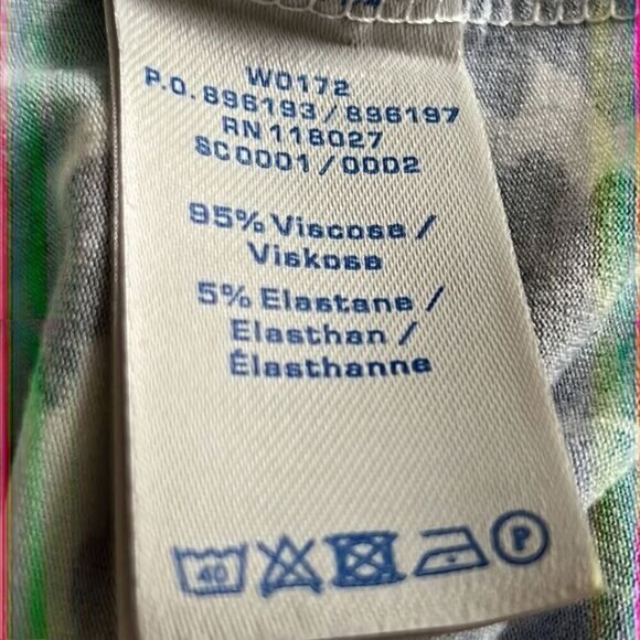 BODEN Feathered Shades of Blue Wrap Dress Sz 6 EUC - Picture 7 of 7